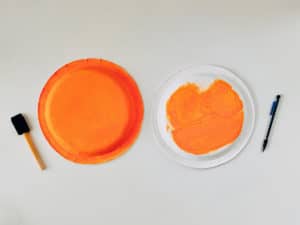 orange paper plates for clown fish crafts tutorial