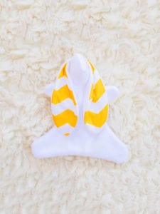 yellow chevron bunny lovey baby comfort object