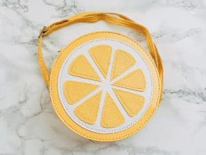 fun yellow lemon shaped summer purse