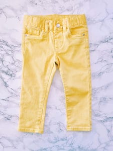 yellow pants for baby and toddler girls
